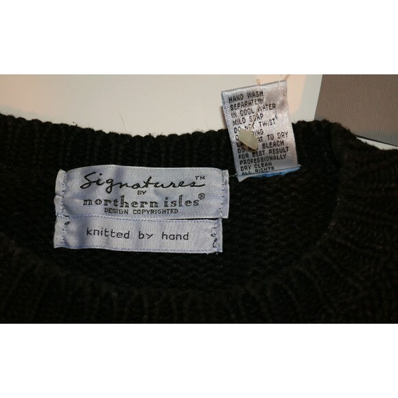 Northern Isles Vintage 90s Halloween Haunted House Ghost Hand Knit Sweater M - Picture 11 of 11